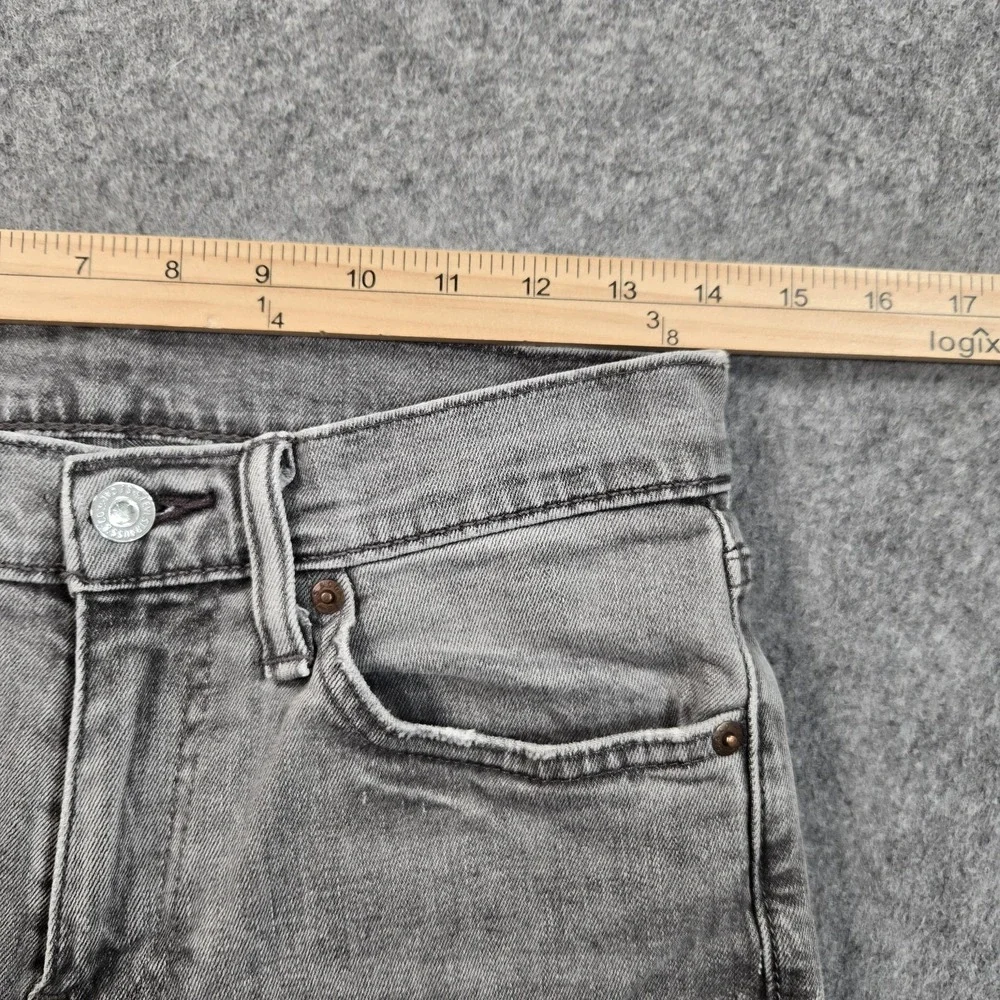 Levis 511 Jeans Mens Gray Slim Straight Stretch Denim Light Wash Fits 29x29